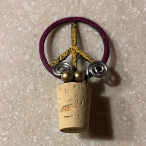 Peace Sign Wine Cork Stopper